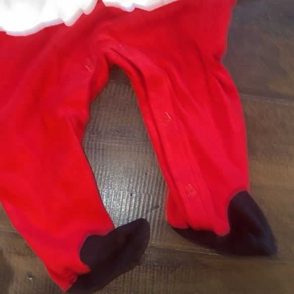 Holiday time red Santa suit one piece size 6-9 months new with tags - Picture 6 of 7